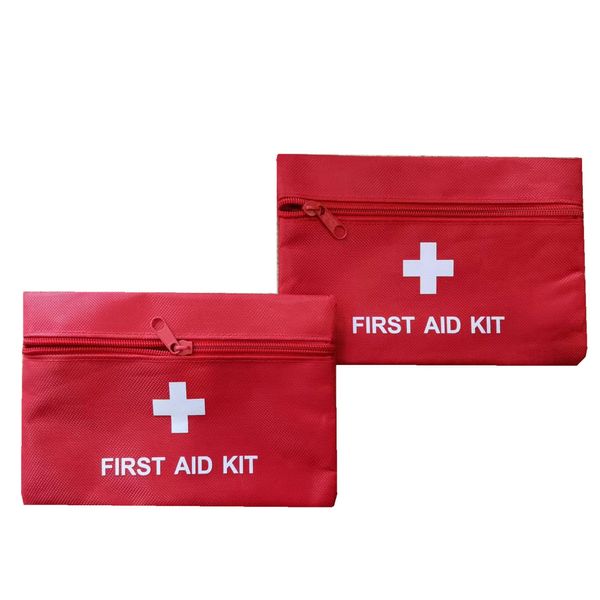 Stormflag 2pcs Small First Aid Kit with Instruction Empty Bag, First Aid Bag Pouch Bag for Home Office Car Businesses Camping(Empty Bag)