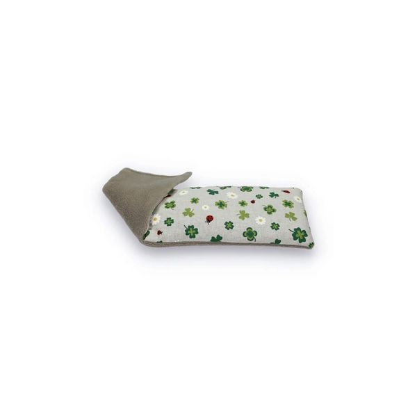Soothing Cold or Hot Microwavable Duo Fabric Unscented Wheat Bag - Clover Leaf with Lady Bird