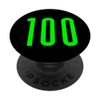 Number #100 Green Sport Number PopSockets Adhesive PopGrip