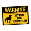 Rottweiler Dog Schild Warning Security System Türschild Hundeschild Warnschild Fun