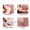 CHUANCI Pair Disposable Sterile Ear Piercing Unit Cartilage Tragus Helix Piercing Gun NO Pain Piercer Tool Machine Kit Stud Choose Design (Pair 404,Gold Round Clear Zircon)