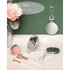 Auxmir Hand Mirror, Magnifier, 30x, Foldable, Double Sided Handle, Compact Mirror, 30x Equal Time, Tabletop Mirror, Compact, Portable, Round