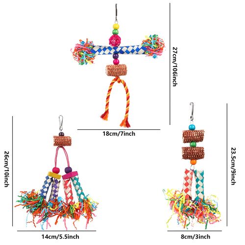 Bird Shredding Toys, 5PCS Parrot Chewing Toys Corn Cob, Colorful Bird Foraging Toys for Small Medium Parrots Parakeets, Conures, Cockatiel, Lovebirds