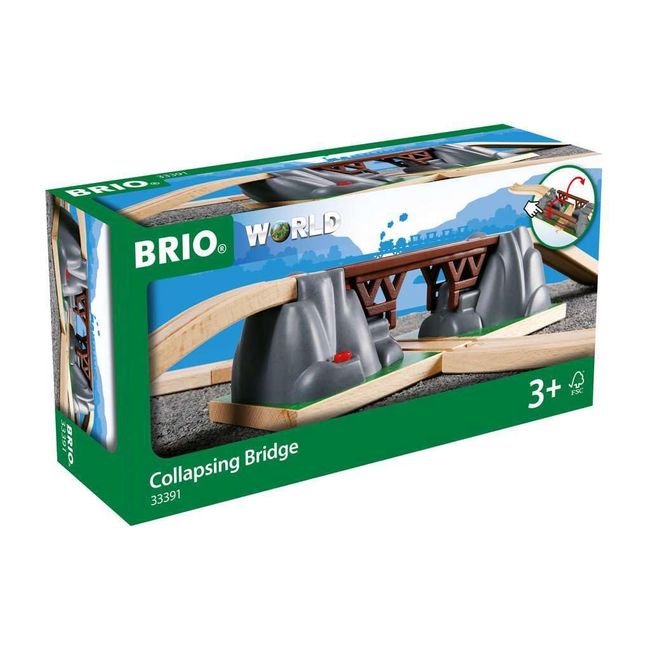 BRIO World - 33391 Collapsing Bridge | 3 Piece Toy Train Accessory for Kids Age 3 and Up