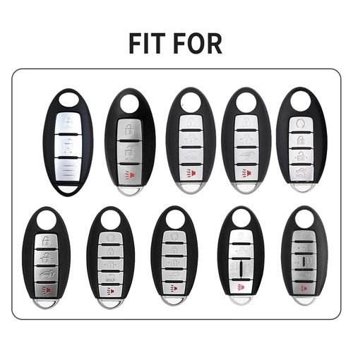 T-carbon Key Fob Cover with Key Chain Fits Infiniti Q40 Q50 Q60 Q70 QX50 QX60 QX80 EX35 FX35 FX45 G25 G35 G37 JX35 2015;Carbon Fiber Key Shell Fits Nissan GTR 2014-2025 Rogue Maxima Murano Accessories
