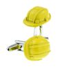 GTR Yellow Safety Helmet Cufflinks Presented in a Cufflink Box