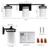 MingBright 3 Lights Bathroom Vanity Wall Lamp Bedroom Dressing Lights