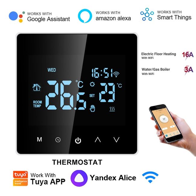 WiFi Smart Digital Thermostat | Wall-Hung LCD Heating Boiler Controls