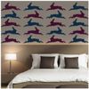 azutura Leaping Hare Rabbit Wall Sticker Pack Strawberry Red