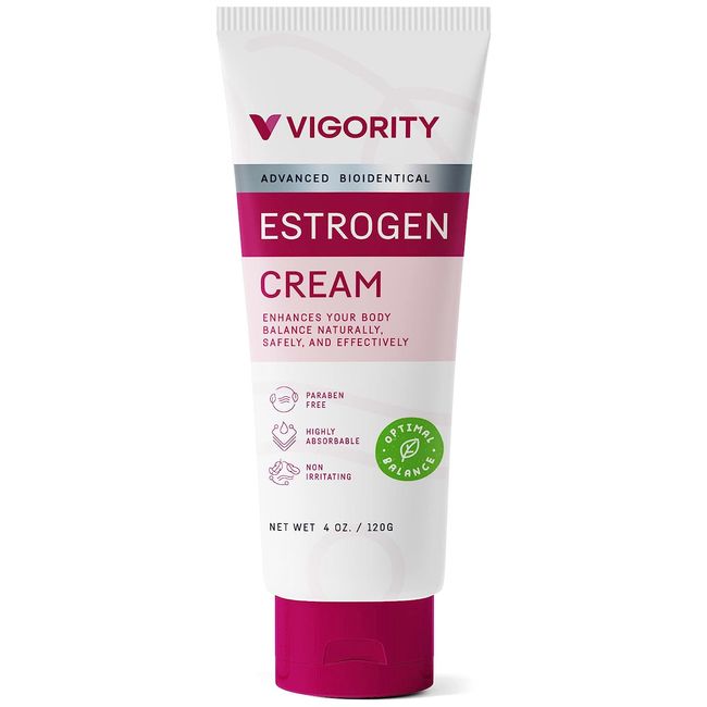 Estrogen Cream For Women, Natural Bioidentical Estrogen Cream, Hot Flashes Menopause Relief, Estrogen Cream With Wild Yam, Menstrual Cycle & Body Balance Support, Menopause Support For Women, Helps Reduce Hot Flashes