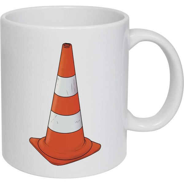 Azeeda 11oz (320ml) 'Traffic Cone' Ceramic Mug/Cup (MG00063510)