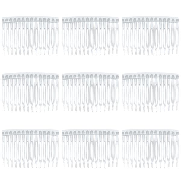 9 Stück Haarkamm Zum Stecken Steckkamm Haare French Side Combs Small Kunststoff Seite Haar Twist Kamm Steckkämme Französisch Twist Kamm Haar Clips Mit Zähnen Für Haarzubehör (transparent)