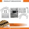 180 Degree Solid Brass Shower Door Hinge, Designed for 5/16"(8Mm) to 1/2"(12Mm) 