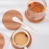 10pcs Round Heat Insulation Cork Coasters,Drink Placemat Plain,Coffee Tea Cup Mat