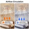 Low Profile Caged Ceiling Fan with Light Remote Timer Flush Mount for Bedroom