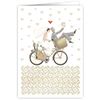 Quire Collections Card Wedding Bicycle,White/Gold,115 x 163mm