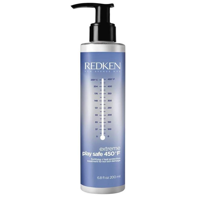 Redken Extreme Play Safe Heat Protectant Spray & Leave In Conditioner| For All Hair Types | Helps Reduce The Appearance of Split Ends | With Tourmaline | 6.8 Fl Oz