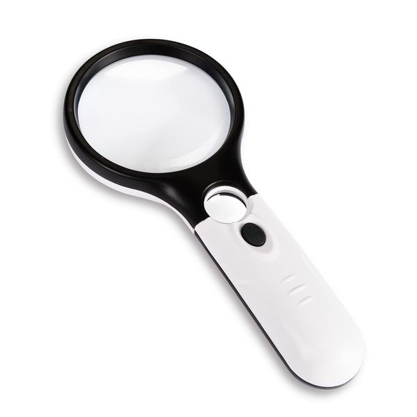 Cosywarm Magnifying Glass with 3X and 45X Lighted Handheld Magnifying Glasses, Led Magnifier for Reading, Crafts, Sewing, Coin Collection, Hobbies, Workbench.