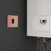 BG Electrical Single Wall Switch with LED Power Indicator, Double Pole, Screwless Front Plate, Round Edges, Evolve, Polished Copper, 20A, PCDCP31B