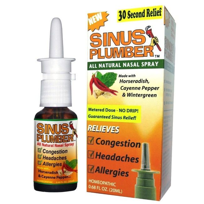 Sinus Plumber Nasal Infection Spray Congestion Natural Allergy Relief - 12-2025