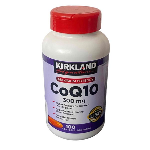 Kirkland Signature CoQ10 300 mg Maximum Potency Supplement 100 Softgels 8/24