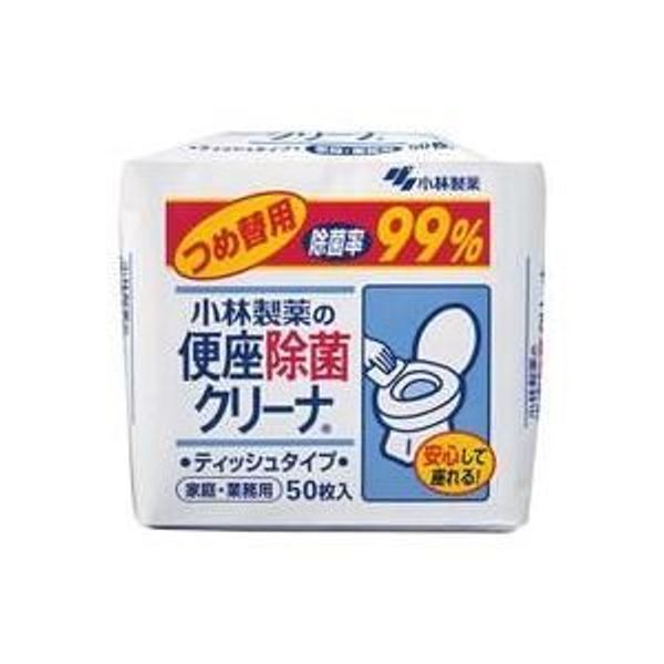 Kobayashi Pharmaceutical Toilet Seat Disinfecting Cleaner Tissue Refill, 50 Sheets (30 Sets x 30)