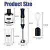Immersion Blender Handheld Electric Mixer Stainless Steel With Titanium 