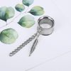 Stylish Stainless Steel Ear Gauge Dangle Tunnel for Ear Screw Flesh Tunnel Plug Expander Gauge Piercing, Stainless Steel