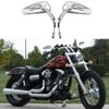 For Harley Davidson Dyna Wide Super Glide Road King Motorcycle Mirrors Chrome