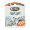 Schick Quattro Titanium Razor Blades Refills For Men Sharp Lubricating Strip 6Ct