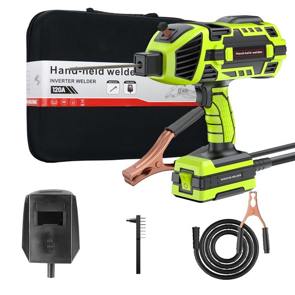 TRQWH 110V Handheld Welder with 6 Variable Current Adjustments (Green)
