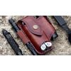 TOURBON Leather Knife Sheath Belt Holster Pouch Folding Multitools Pliers Case