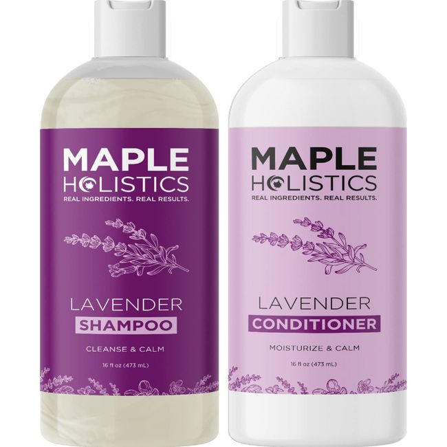 Champú y acondicionador de lavanda de aromaterapia de limpiador y calma