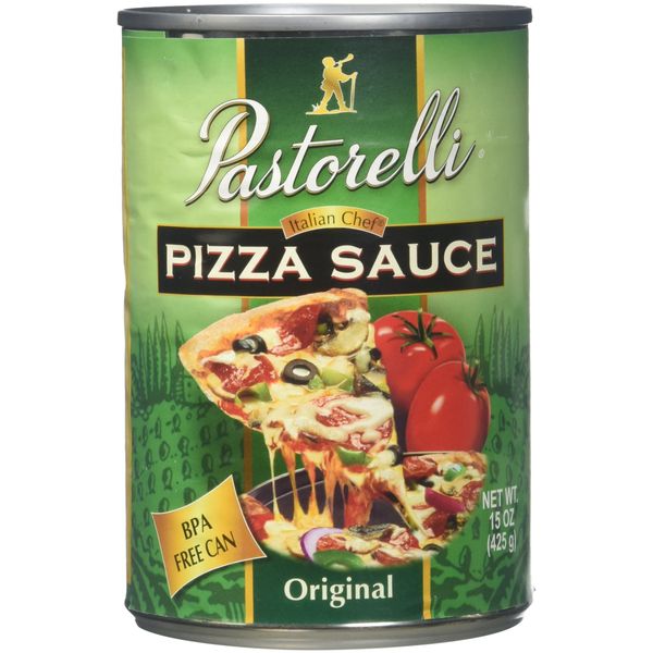 Pastorelli® Pizza Sauce – Original Italian Pizza Sauce made with Imported Extra Virgin Pizza Olive Oil and Pecorino Romano Cheese Shredded – Since 1952 Family Pizza Sauce Recipe – 15 Ounce (Pack of 12)