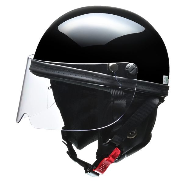 LEAD HS-2 Motorcycle Helmet Half Hard Black One Size Fits All