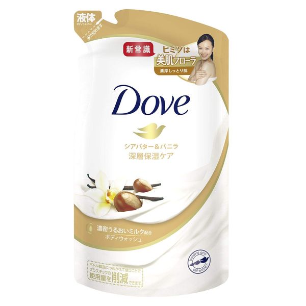 Dove Body Wash, Shea Butter & Vanilla, Refill, 12.0 oz (340 g), Body Soap, Sweet, Relaxing Shea Butter and Vanilla Scent (Fragrance) 1 x 1 oz (340 g)