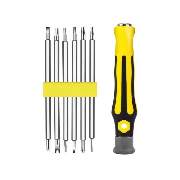 Samcos Triangular Screwdriver, Torx Screwdriver, Star-shaped Special Screwdriver, 12-IN-1, T5, T6, T7, T8, T10, T15, Special Precision Phillips Slotted Screwdriver Set, Repair, Disassembly,