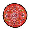 Wrapables Ethnic Embroidered Coasters Set of 6, Red/Orange
