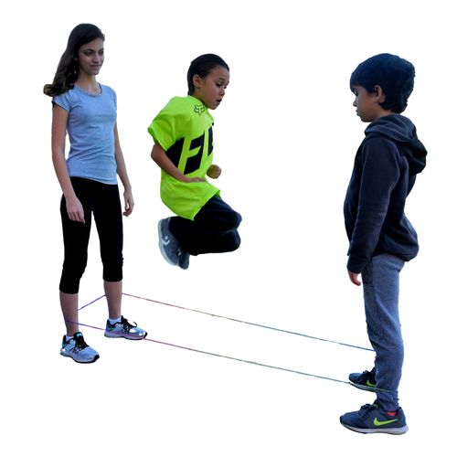 2CHILL Chinese Jump Rope (1 Pack) Elastic Skipping Rope Game for Kids & Adults | Colorful Stretchy Jump Rope for Kids, Girls and Boys. Party Favor. Physical Education Equipment 733-1A