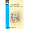 Dritz 730-37-T 2-Part Eyelets Kit with Tools, Matte Gold, 1/4-Inch 15-Count