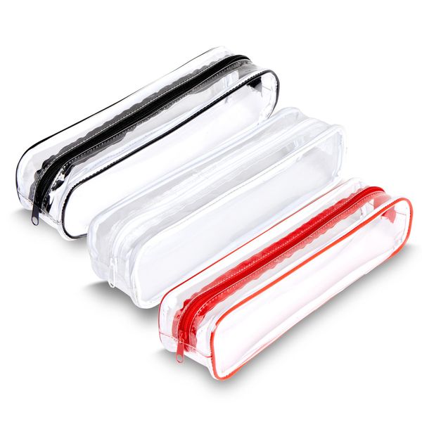 Morgan's Direct Jumbo Clear Pencil Case Large Transparent Barrel Cylinder Shape