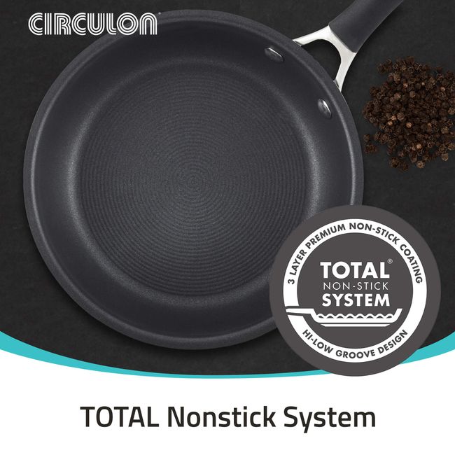 Circulon Momentum Stainless Steel Nonstick Cookware Set with Glass Lids,  11-Piece Pot and Pan Set, Stainless Steel
