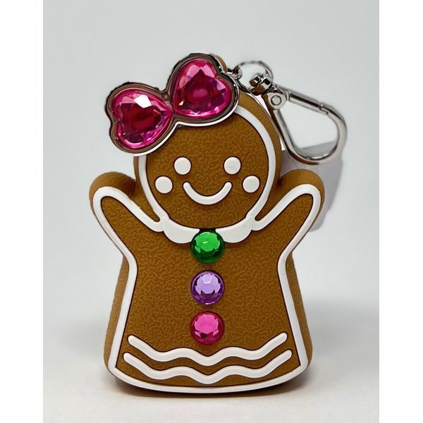 NEW BATH & BODY WORKS MISS GINGERBREAD POCKETBAC HOLDER HAND SANITIZER CASE CLIP