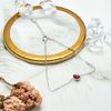 Philip Jones July (Ruby) Birthstone Anklet Created with Zircondia® Crystals
