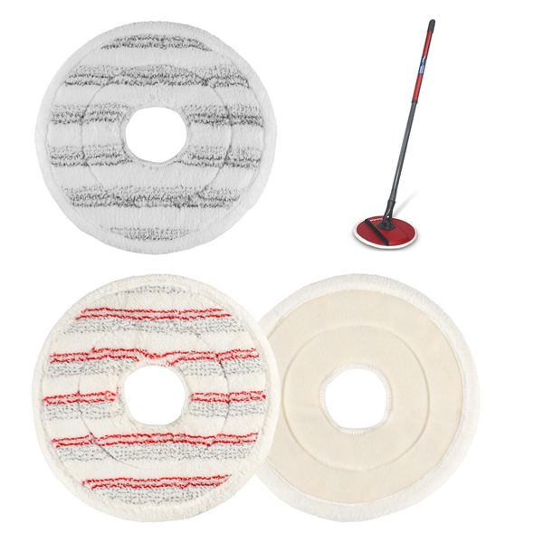 2 Pcs for Vileda Spin Mop Head Replacement, Mop Pads Replacement for Vileda Washable & Reusable Microfiber Spin Head Refills for Multi Surface and Floor Cleaning