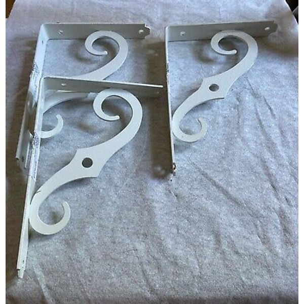 National 8 x 5.5-In. Antique White Ornamental Shelf Bracket -N229-419 (3)