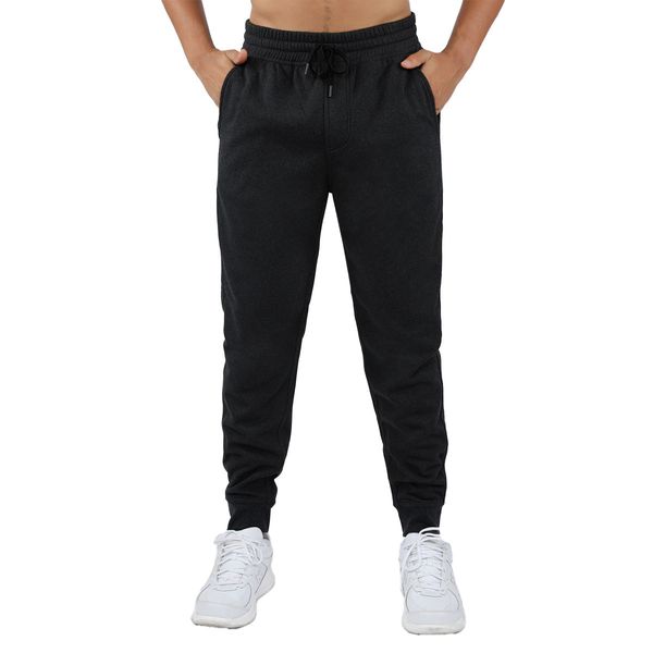 90 Degree Men's Jogger Pants with Back Pocket - Heather Grey / L