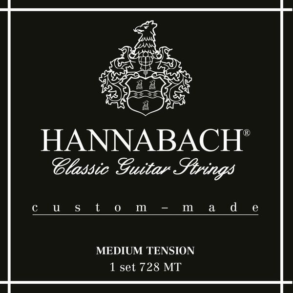 Hannabach 652687 Serie 728 Medium Tension Custom Made versilbert Saite