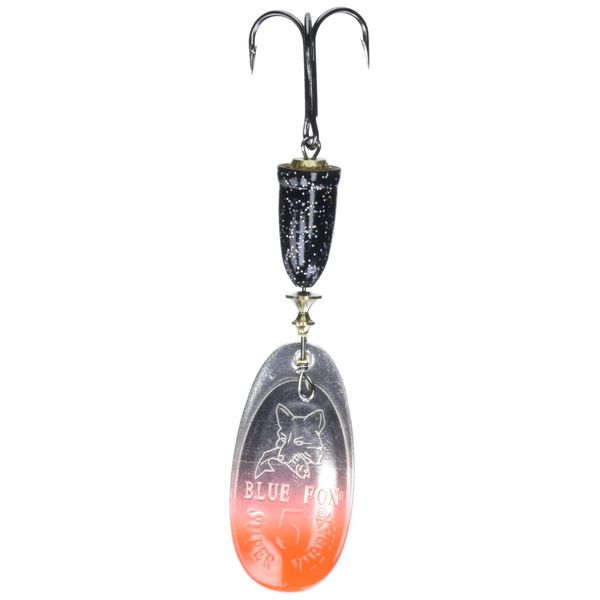 Blue Fox Classic Vibrax Spinner, 7/16-Ounce, Red Tipped/Silver Flake