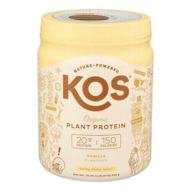 Organic Plant Protein Powder Vanilla 13.05 Oz  by Kos